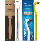 T-Brush Diş Lekesi Temizleyici ve Beyazlatıcı – Kauçuk Uçlu, Nötr Kokulu, Türkiye Üretimi, 1 Adet