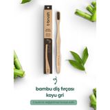 T-Brush Doğal Bambu Vegan Diş Fırçası – Siyah Orta Sert Kıl, Plastiksiz ve Çevre Dostu Ağız Bakım Ürünü