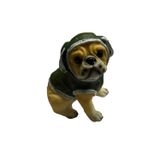 t camp Uzay Kostümlü Bulldog Oturan Köpek Biblo