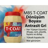 T-Coat Yeni Nesil Dönüşüm Boyası (Antrasit Gri 1lt) Ahşap-Cam-Plastik-Duvar-Fayans-Dolap