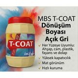 T-Coat Yeni Nesil Dönüşüm Boyası(Açık Gri ) Ahşap-Cam-Plastik-Duvar-Fayans-Dolap - 1lt