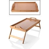 T.concept 50*30 cm Ayaklı Bambu Tepsi - Kahverengi