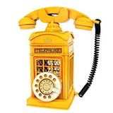 T.concept Dekoratif Dayanıklı Metal Ahizeli Telefon Kumbara Sarı Renk C0725
