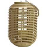 T.Concept Dekoratif Halatlı Rattan Cam Hazneli Mumluk Küçük