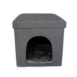 T.concept Katlanabilir,minderli Kedi Köpek Kulübesi Koyu Gri