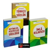 T.D.K. Uyumlu Ortaokul Türkçe Sözlük, Deyimler ve Atasözleri Sözlüğü, İmla Kılavuzu Seti - 3 Kitap Ta