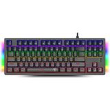 T-Dagger Balı, T-TGK311-BL, USB Kablolu, Türkçe Q, Rainbow Backlight, Blue Mekanik Switch, 87 Tu�