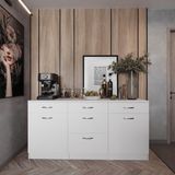 T Designo Ahsen Mutfak Çekmeceli Alt Modül 180 Cm- Beyaz Tezgah Dahil
