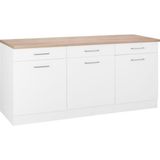 T Designo Ares 180 cm Beyaz Mutfak Çekmeceli Alt Modül Suntalam Geniş Depolama Alanı