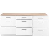 T Designo Arita Mutfak Çekmeceli Alt Modül 120 cm Beyaz Tezgah Dahil TD-ARI-011