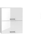 T Designo Ayda Mutfak Üst Modül Çok Amaçlı Dolap 60 cm 2 Katlı- Beyaz