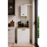 T Designo Bien Kombi Alt Dolabı – Kahve Köşesi - Çok Amaçlı Dolap - Erzak - Mutfak - Kiler Dolabı - 50 cm - Beyaz - Atlantik Çam
