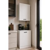T Designo Bien Kombi Dolabı – Kahve Köşesi-Çok Amaçlı Dolap -Erzak-Mutfak-Kiler Dolabı - 50 cm - Beyaz