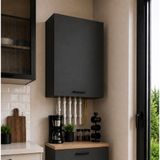 T Designo Bien Kombi Üst Dolabı -Çok Amaçlı Dolap - 50 cm - Antrasit