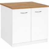 T Designo Fara Bulaşık Makinesi - Çamaşır Makinesi Alt Dolabı - 70 cm - Beyaz - Atlantik Çam