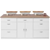T Designo Lucky 150 cm Mutfak Adası Modern Tasarım Beyaz Suntalam Malzeme Geniş Depolama