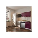 T Designo Manza Hazır Mutfak Dolabı 120cm - Parlak-Beyaz Laminat Tezgah Dahil-Bulaşık Makinesi Yeri Mevcut