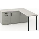 T Designo May Mutfak Adası-L Mutfak Adası-1 Çekmeceli 3 Kapaklı-Çok Amaçlı Dolap-Alt Modül-Kiler -150 cm - Beyaz
