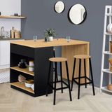 T Designo Milena Mutfak Adası - Alt Modül 130 cm Antrasit-Atlantik Çam