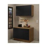 T Designo Milot Çok Amaçlı Dolap-Mikrodalga-Erzak-Airfryer-Mutfak-Kiler Dolabı-Kahve Köşesi-Atlantikçam-Antrasit-120 cm