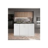 T Designo Polka Mutfak Adası -1 Çekmeceli 3 Kapaklı Alt Modül- Çok Amaçlı Dolap 160 Cm Tezgah Dahil