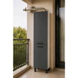 T Designo Roza Kombi Dolabı -Çok Amaçlı Dolap - Kiler Dolabı - 50 cm - Antrasit