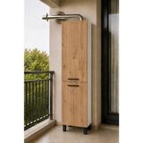 T Designo Roza Kombi Dolabı -Çok Amaçlı Dolap - Kiler Dolabı - 50 cm - Atlantik Çam
