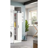 T Designo Sava Temizlik Malzeme Dolabı - Çok Amaçlı Dolap - Banyo Dolabı - 60 cm - Beyaz