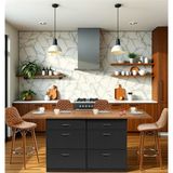 T Designo Sky Mutfak Adası 6 Çekmeceli Alt Modül 160 cm Tezgah Dahil - Antrasit - Atlantik Çam