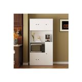 T Designo Talha Çok Amaçlı Dolap-Mikrodalga-Erzak-Airfryer-Mutfak-Kiler Dolabı-Kahve Köşesi-Beyaz-90 cm