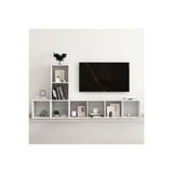 T Designo Tdesıgno Gülan Kitaplıklı Televizyon Sehpası - Ünitesi -Kitaplık-Beyaz 180 cm 8 Raflı
