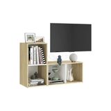 T Designo Tdesıgno Maya Kitaplıklı Televizyon Sehpası - Ünitesi -Kitaplık-Meşe Beyaz 90 cm 4 Raflı - Beyaz Meşe