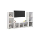 T Designo Tdesıgno Nehir Kitaplıklı Televizyon Sehpası - Ünitesi -Kitaplık-Beyaz 150 cm 9 Raflı