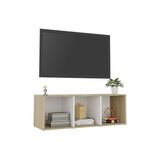 T Designo Tdesıgno Nur Televizyon Sehpası - Ünitesi -Kitaplık-Beyaz 108 cm 3 Raflı - Beyaz - Meşe