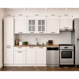 T Designo Tdesigno Ody Hazır Mutfak Dolabı 300 Cm-Beyaz Laminat Tezgah Dahil-Bulaşık Makinesi Yeri Mevcut-Mat