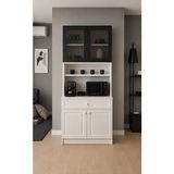 T Designo Tdesigno Sol Çok Amaçlı Dolap-Mikrodalga-Erzak-Airfryer-Mutfak-Kiler Dolabı-Kahve Köşesi-90 cm - Beyaz