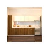 T Designo Tdesigno Yaprak Hazır Mutfak Dolabı Kiler Dahil 320cm – Ceviz Ve Beyaz – Tezgah Dahil