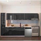 T Designo Tiran Hazır Mutfak Dolabı Beyaz Laminat Tezgah Dahil 320CM Modern Tasarım Suntalam Malzeme