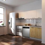 T Designo Ulza 200 cm Modern Mutfak Dolabı Beyaz Laminat Tezgah ile Bulaşık Makinesi Yeri Mevcut Suntalam