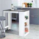 T Designo Yonca Mutfak Adası Beyaz Suntalam Malzemeden Modern Tasarım 120 cm Geniş Depolama