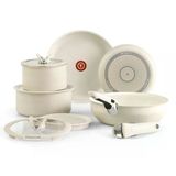 T-Fal Ingenio Essentials 11 Parça Çıkarılabilir Saplı Tencere Seti Granit Titanyum Yapışmaz Fırın Kasası 500F İstiflenebilir Tencere Ve Tav