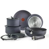 T-Fal Ingenio Essentials 11 Parça Çıkarılabilir Saplı Tencere Seti Granit Titanyum Yapışmaz İndüksiyon Fırın Güvenli 500F İstiflenebilir Tencere Ve Tava Seti Rv