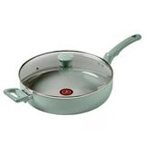 T-Fal Refresh Seramik Yapışmaz Kapaklı Tava, 5 L, 176°C'ye Kadar Fırında Güvenli, Kızartma Tavası, Tencere Ve Tavalar, Nane Yeşili