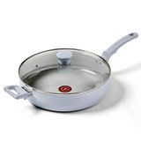 T-Fal Refresh Seramik Yapışmaz Seramik Jumbo Kapaklı Ocak 5 Çeyrek Fırın Güvenli 100°C Tencere Mutfak Kulplu Kızartma Tavası Sote Tavası Sa