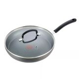 T-Fal Ultimate Sert Eloksallı Yapışmaz Kapaklı Tava 12" Thermo Spot Isı Göstergesi Tencere Tencere Ve Tavalar Bulaşık Makinesinde Yıkanabilir