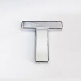 T Harfi 3,75 cm Krom Yapışkanlı - Belirtilmemiş