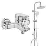 T MAY Eca Niobe Banyo Bataryası + T-may Banyo Lidya Oval Tepe Duş Takımı Seti Krom Paslanmaz Gümüş