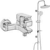 T-may Eca Niobe Banyo Bataryası + T-May Banyo Lidya Oval Tepe Duş Takımı Seti Krom Paslanmaz