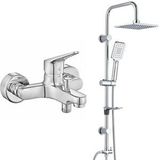 T MAY Eca Spylos Banyo Bataryası+t-may Banyo Belen Kare Tepe Duş Takımı Seti Paslanmaz Krom Gümüş