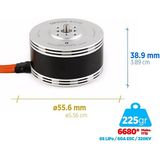 T-Motor MN505-S 320KV Brushless Fırçasız Brushless Fırçasız Uav Motor Multikopter Multi-Rotor Quadcopter Hexacopter Drone Motoru - Siyah